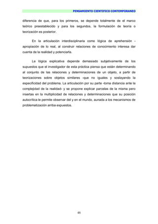 Pensamiento Cientifico Contemporaneo