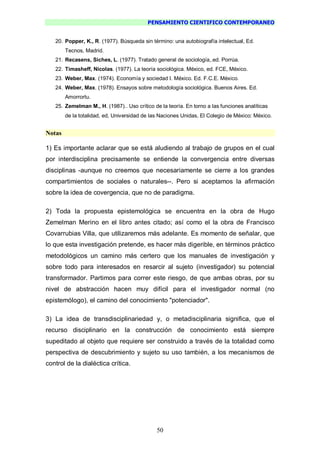 Pensamiento Cientifico Contemporaneo