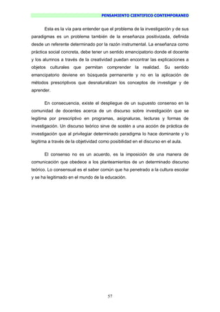 Pensamiento Cientifico Contemporaneo