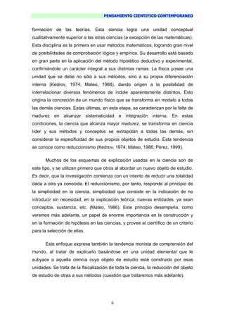 Pensamiento Cientifico Contemporaneo