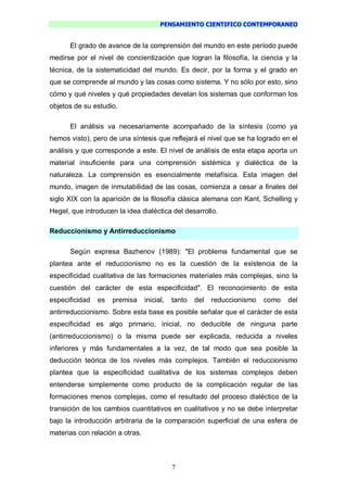 Pensamiento Cientifico Contemporaneo