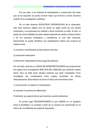 Pensamiento Cientifico Contemporaneo