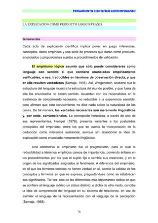 Pensamiento Cientifico Contemporaneo