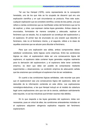 Pensamiento Cientifico Contemporaneo
