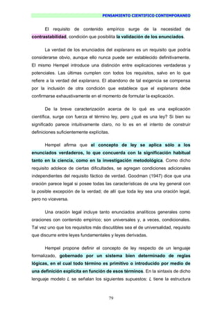 Pensamiento Cientifico Contemporaneo