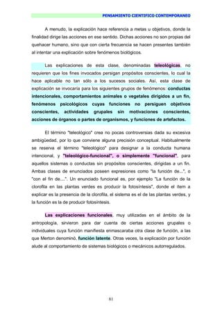 Pensamiento Cientifico Contemporaneo