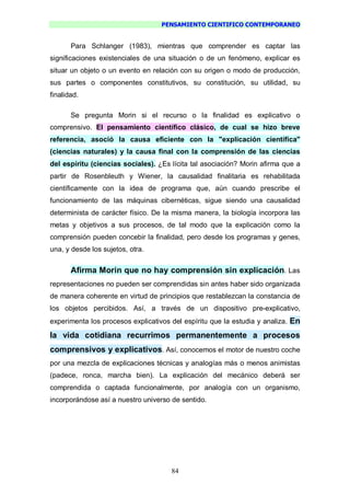 Pensamiento Cientifico Contemporaneo