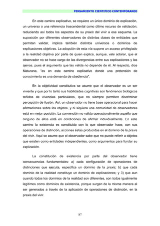 Pensamiento Cientifico Contemporaneo