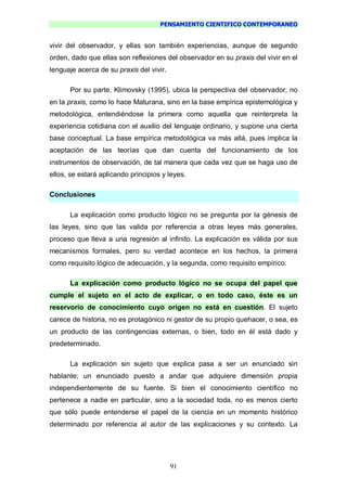 Pensamiento Cientifico Contemporaneo