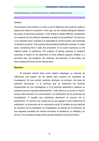 Pensamiento Cientifico Contemporaneo