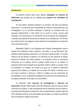 Pensamiento Cientifico Contemporaneo