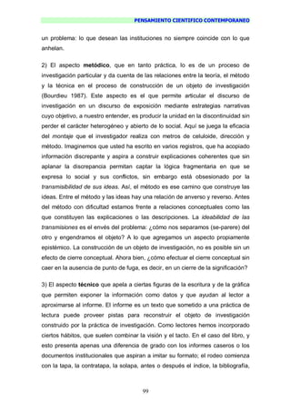 Pensamiento Cientifico Contemporaneo