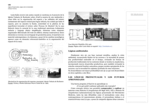 Mi Moleskine
.
.
.
.
.
.
.
.
.
.
.
.
.
.
.
.
.
126
Lógicas Proyectuales, Lógicas de la Creatividad
Cristian Terreno
Louis Kahn recorre este amino cuando se cuestiona en el proyecto de la
Iglesia Unitaria de Rochester sobre ¿Cuál la esencia de esta institución y
cómo debe ser la organización del espacio y las calidades del mismo
(aislamiento del espacio central para lograr silencio, luz cenital que baña el
espacio, pero no muestra la fuente, austeridad en la plástica de las
superficies) (recordar el teórico sobre Proceso de Diseño)? En la casa
Eshreric busca lo esencial de la casa tradicional americana (volumetría
unitaria y lenguaje clásico simplificado, chimenea como elemento
organizador diferenciado del resto de edificio, sistema constructivo). Estos
elementos se recrean con un lenguaje de geometrías puras, el material es un
material contemporáneo y la chimenea a pesar de los cambios tecnológicos
aparece como un elemento referencial-simbólico en la organización del
espacio de la casa).
Alternativas de organización del esquema conceptual. Iglesia Unitaria de Rochester
Fuente: Forma y Diseño Ediciones Nueva Visión Bs.As. 1984
Casa Esherick-Filadelfia-USA-1961
Fuente: Página sobre Louis Kahn en español http://louiskahn.es/
Lógicas ambientales
Finalmente otro eje con base racional científica, analiza la crisis
ambiental, reconociendo límites de los recursos y la necesidad de pensar
una productividad sostenible en el tiempo, revisando las formas de
producción tradicionales de los contextos donde se localiza la arquitectura,
incorporando nuevos desarrollos productivos, pero también revisando la
relación existencial hombre-naturaleza, grupos sociales-apropiación de los
recursos, con la necesidad de replanteo profundo de estas relaciones.
No desarrollamos con mayor profundidad este eje ya que será desarrollado
en otros capítulos e este libro.
LAS LÓGICAS PROYECTUALES Y LOS FUTUROS
APRENDIZAJES
Una buena pregunta al final de un aprendizaje es
¿Y en qué podré continuar aplicando este concepto?
Como concepto teórico nos permitirá comprender y explicar en
materias como Historia II (Arquitectura del Siglo XIX y XX) e Historia III
(Arquitectura Latinoamericana) las lógicas proyectuales del Movimiento
Moderno, tanto las más difundidas como el racionalismo como otras
contemporáneas (el expresionismo alemán, el racionalismo italiano o el
constructivismo ruso) ya que, a pesar de compartir algunas ideas comunes,
Casas Tradicionales
norteamericanas cuyos
componentes
distintivos son la
chimenea, una
geometría neoclásica y
una tecnología
constructiva el
balloonframe
 