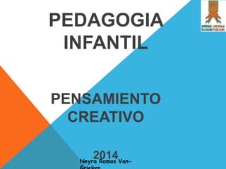 PEDAGOGIA 
INFANTIL 
PENSAMIENTO 
CREATIVO 
2014 
Neyra Ramos Van- 
Grieken 
 
