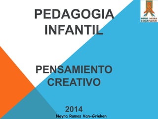 PEDAGOGIA 
INFANTIL 
PENSAMIENTO 
CREATIVO 
2014 
Neyra Ramos Van-Grieken 
 
