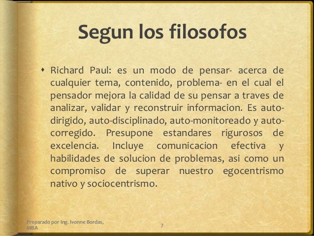Pensamiento critico