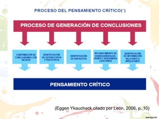 (Eggen Ykauchack citado por León, 2006, p. 10)
 