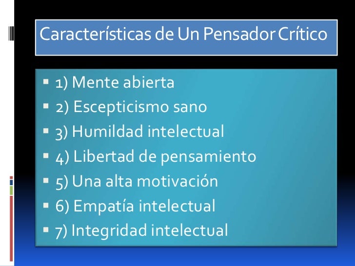 Pensamiento crítico presentación