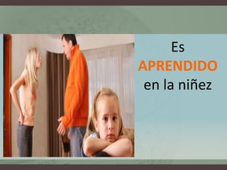 Es
APRENDIDO
 en la niñez
 