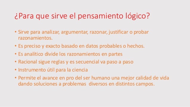 Pensamiento logico