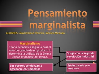 Marginalista Pensamiento marginalista V3 | PPTX