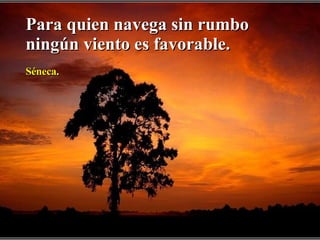 Para quien navega sin rumbo ningún viento es favorable. Séneca. 