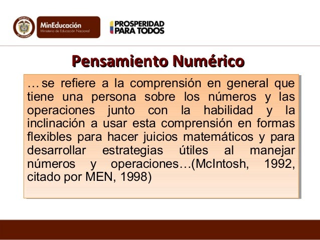 Pensamientos numérico y variacional