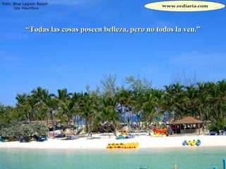 “ Todas las cosas poseen belleza, pero no todos la ven.” 