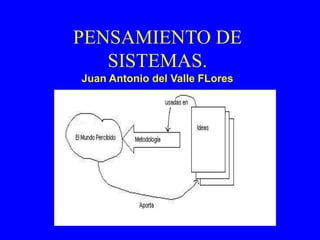 PENSAMIENTO DE
SISTEMAS.
Juan Antonio del Valle FLores
 