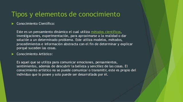 Pensamiento y conocimiento