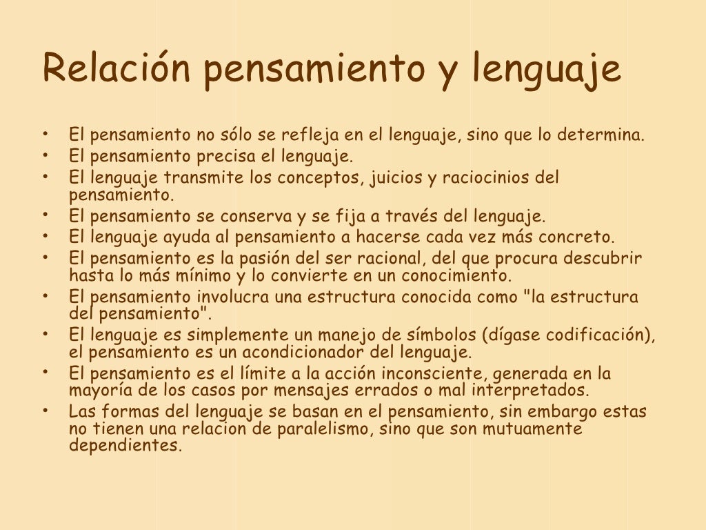 Pensamiento Y Lenguaje