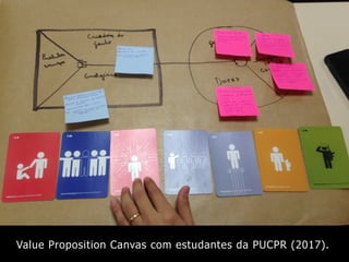 Value Proposition Canvas com estudantes da PUCPR (2017).
 