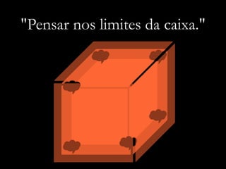 "Pensar nos limites da caixa."
 