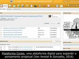Plataforma Corais, uma plataforma digital para expandir o
pensamento projetual (Van Amstel & Gonzatto, 2016)
 
