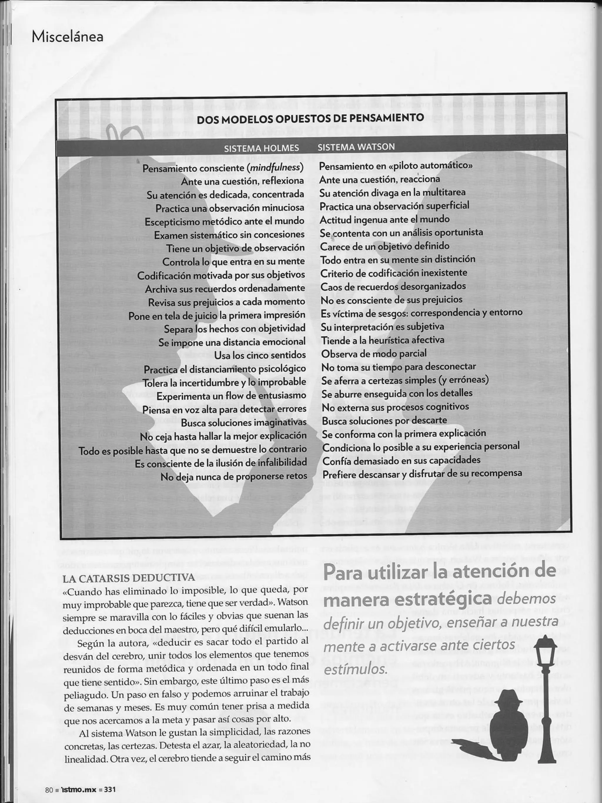 Cómo desarrollar la sapiencia deductiva de Sherlock Holmes