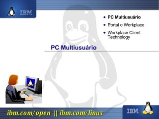 PC Multiusuário PC Multiusuário Portal e Workplace Workplace Client Technology 