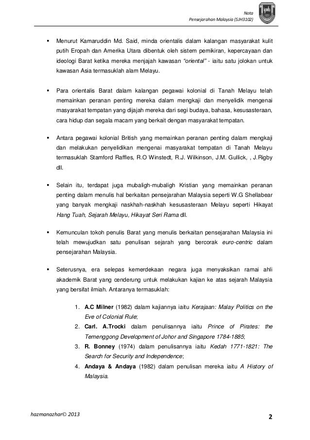 Pensejarahan Malaysia Bab 5