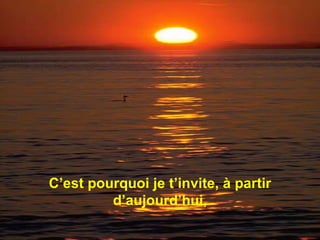 C’est pourquoi je t’invite, à partir d’aujourd’hui , 