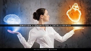 E M O T I O N + C O G N I T I O N = I N T E L L I G E N C E
M A T T E O S A R Z A N A - @ Z A Z Z A N M
 
