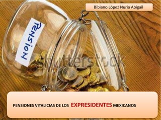 PENSIONES VITALICIAS DE LOS EXPRESIDENTES MEXICANOS
Bibiano López Nuria Abigail
 