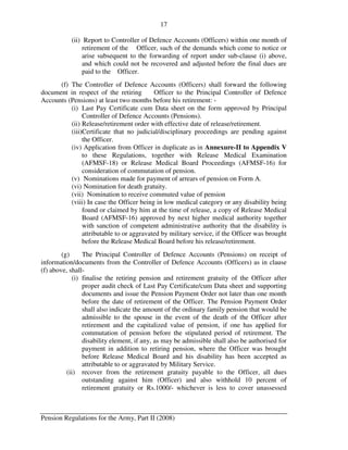 Pension Regulations for the Army - Part II | PDF