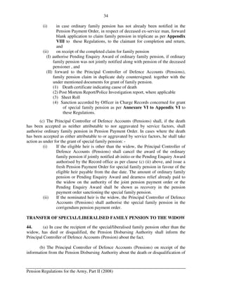 Pension Regulations for the Army - Part II | PDF
