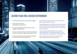 Pension review checklist