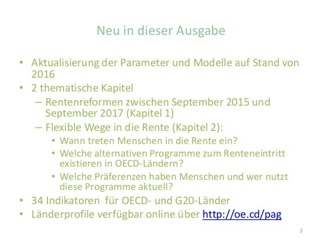 Pensions At A Glance 2017 Renten In Deutschland