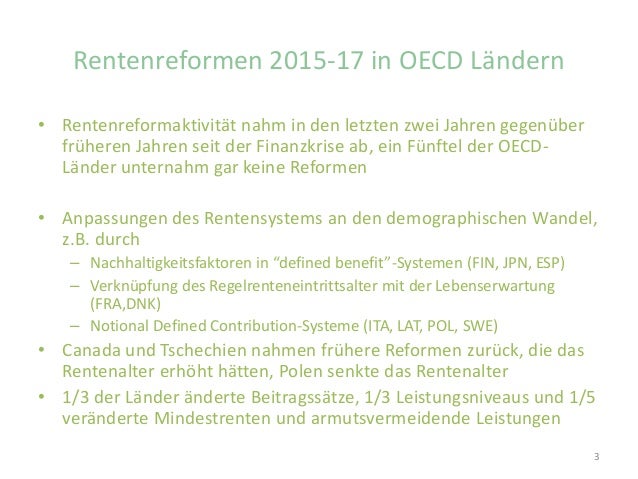 Pensions At A Glance 2017 Renten In Deutschland