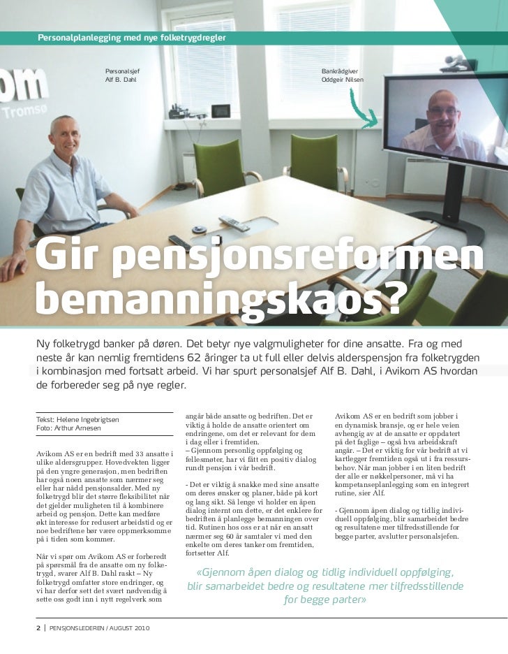 Pensjonslederen Et Magasin Om Tjenestepensjon Fra Sparebank 1 Livsf