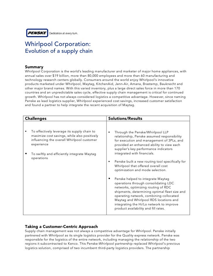 Penske Whirlpool Case Study - 