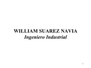 WILLIAM SUAREZ NAVIA Ingeniero Industrial 