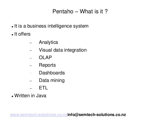An Introduction To Pentaho