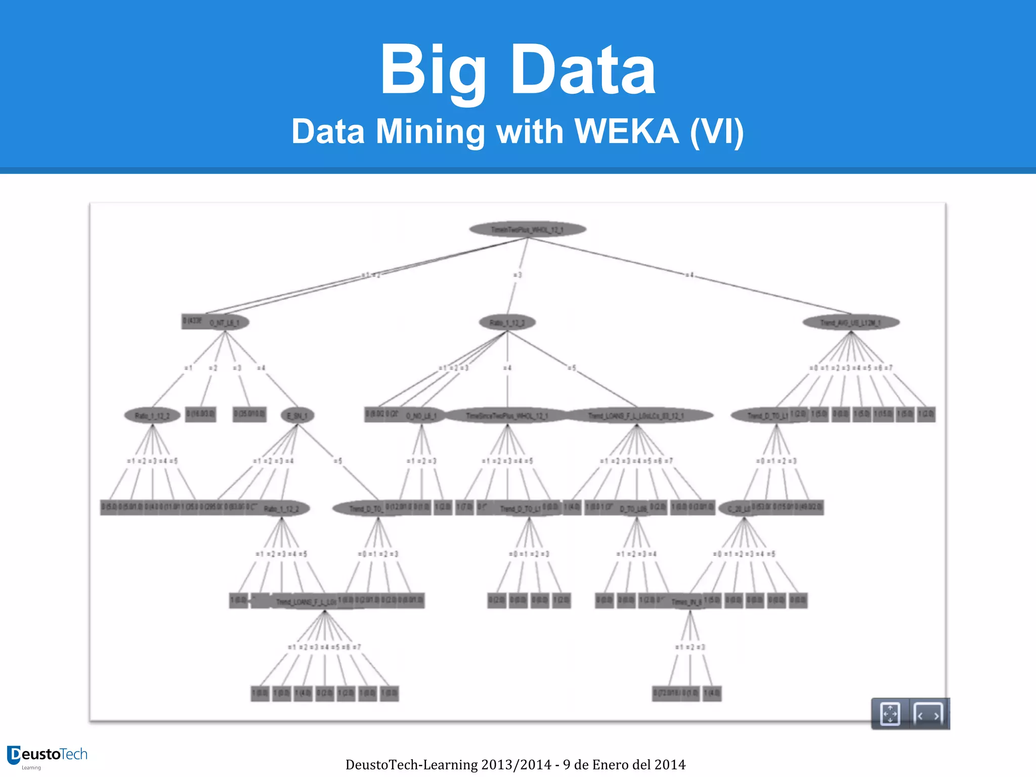Big Data
Data Mining with WEKA (VI)

DeustoTech-Learning 2013/2014 - 9 de Enero del 2014

 